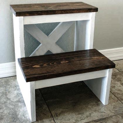 Скамейка-ступенька из дерева Длори Зефир/Мокко (ССТ-00612010)