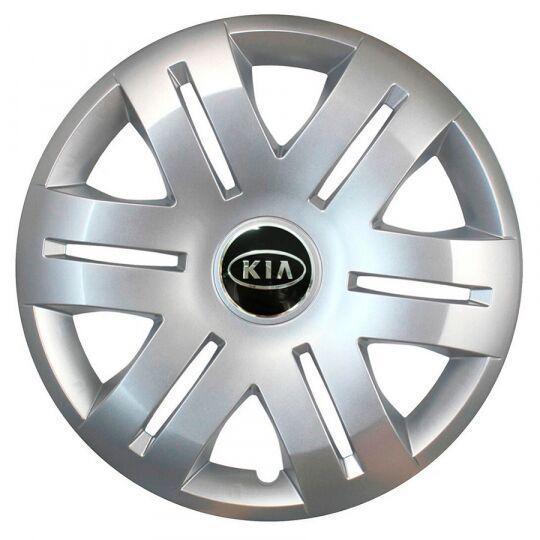 Автомобильные колпаки SKS 406 R16 с логотипом Kia 4 шт. Серебристый