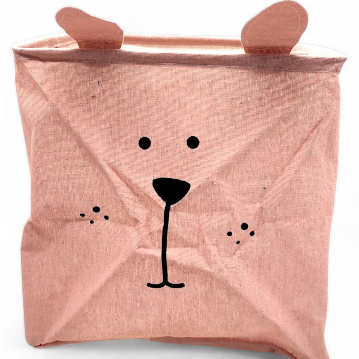 Кошик для іграшок тканинний Рожевий - фото 1 Кошик для іграшок тканинний Рожевий - фото 1