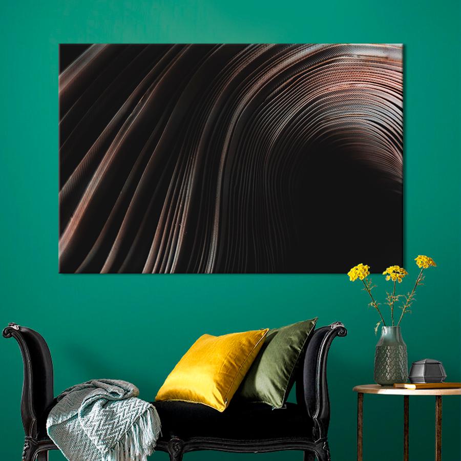 Картина Абстрактная спиральная воронка 120x80 см (A969-1)