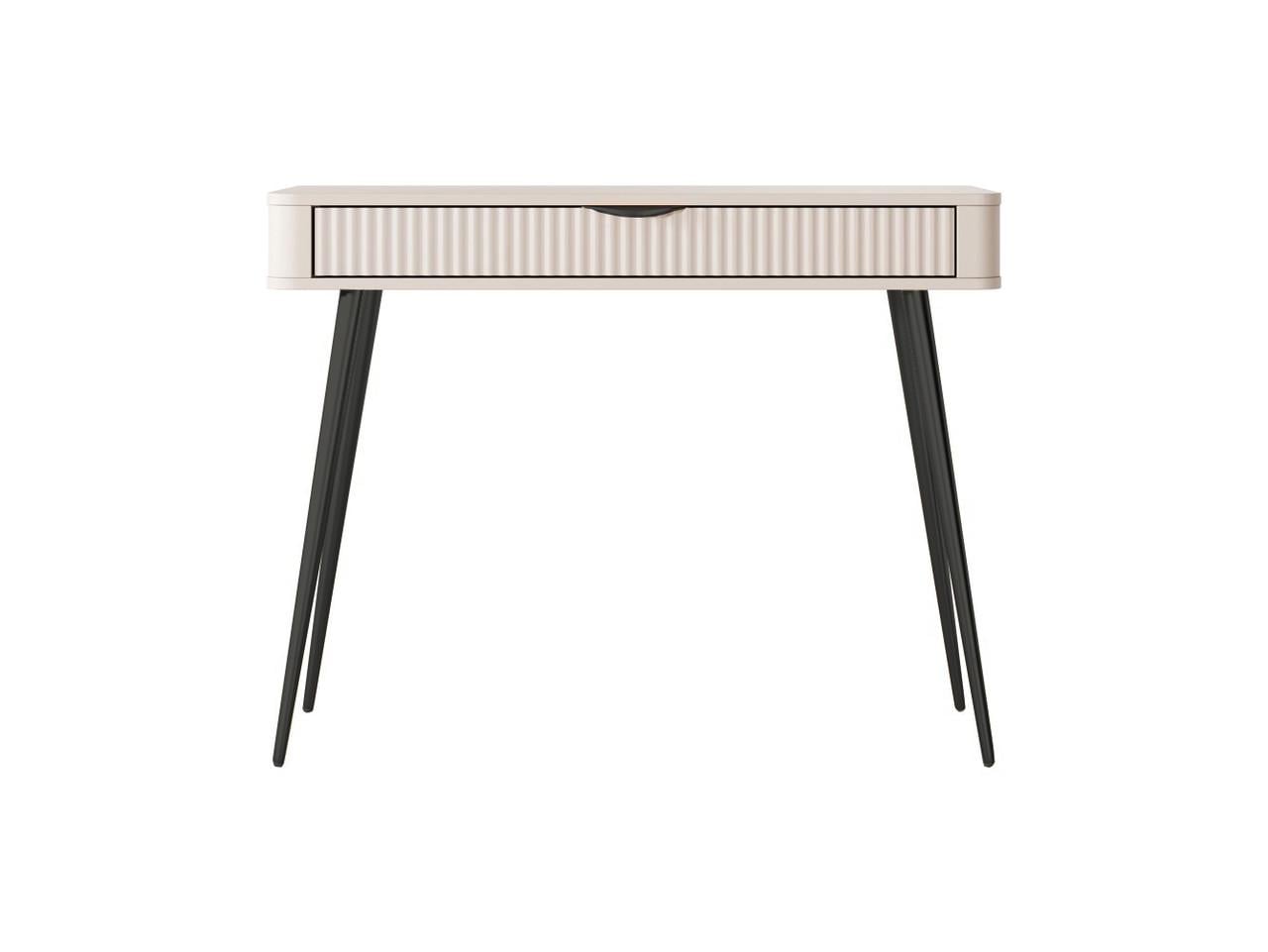 Туалетный столик Perfect Home Lante 1S/100 с 1 ящиком и черными ножками Бежевый (PFH-091170)