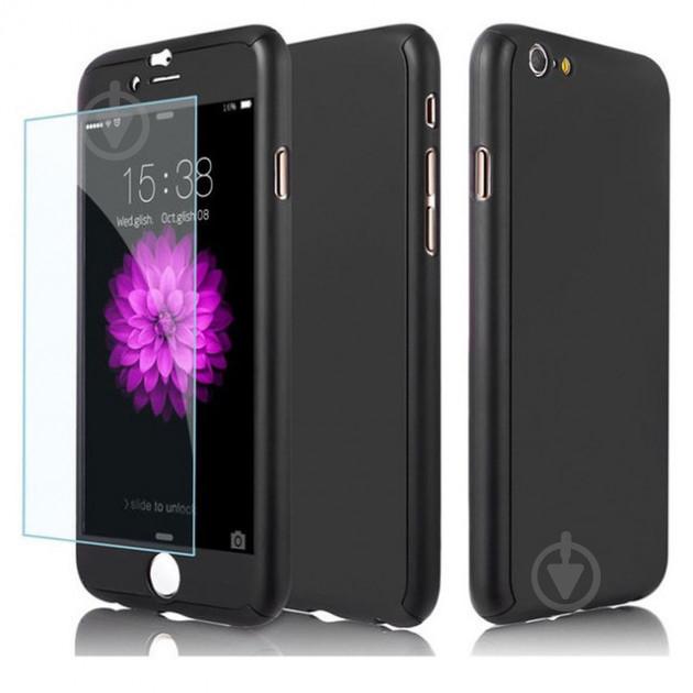 Чехол MakeF +стекло на iPhone 7/8 Black (HbP050408)