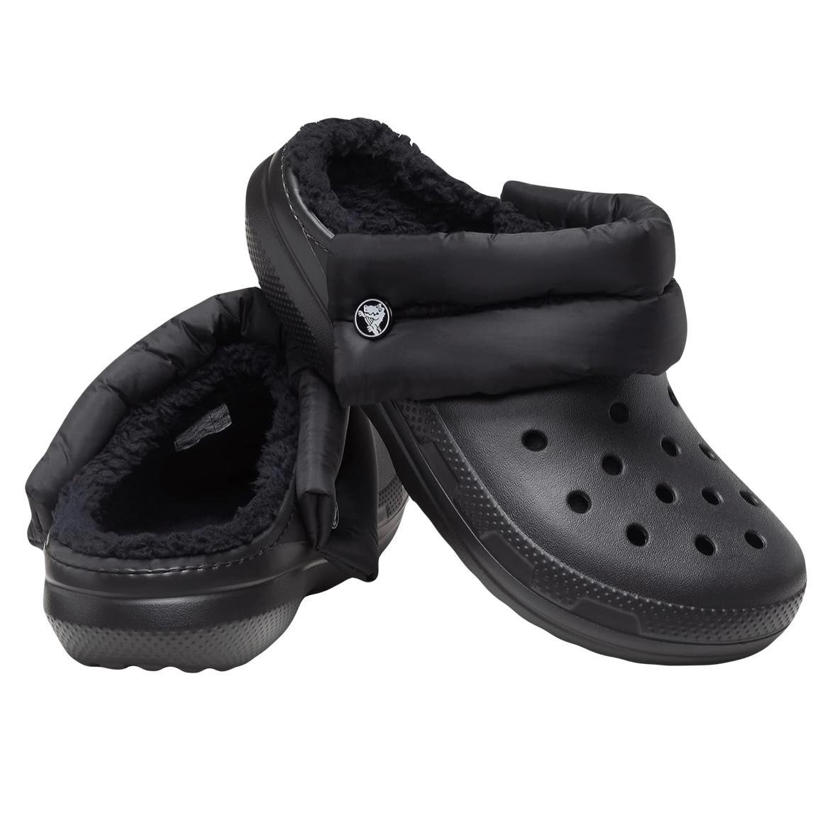 Сабо Crocs Classic Lined Clog White Neo Puff M6W8 р. 38 Black - фото 3