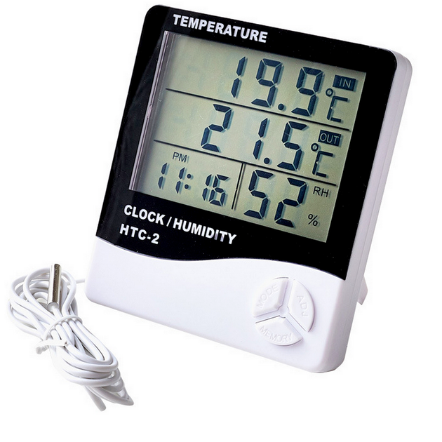 Термогигрометр цифровой с выносным датчиком температуры HTC-2 (227)