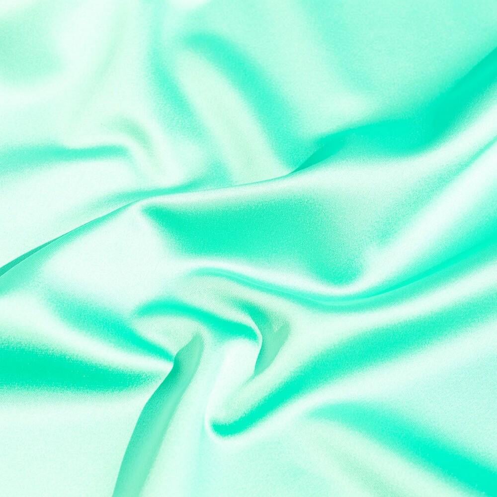 Ткань костюмная атласная Scarlett Бирюза (10011)