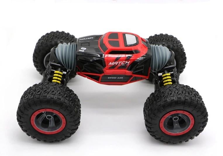 Радиоуправляемая игрушка SUNROZ Double Sided Stunt Car детский трюковый внедорожник Красный (SUN1395)