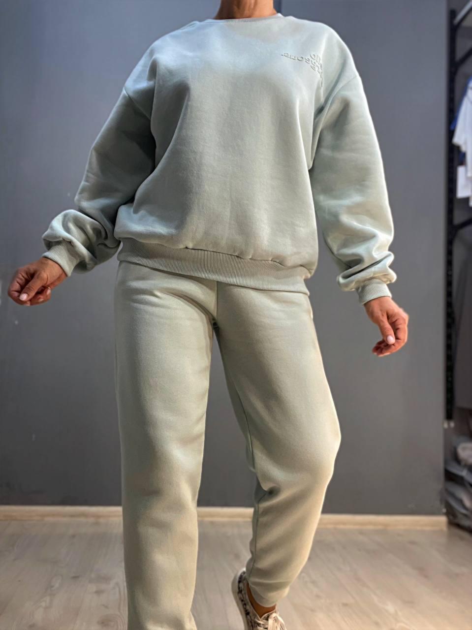 Свитшот женский PEPPER MINT 24-15 оверсайз удлиненный утепленный флис M Мятный (968) - фото 5 Свитшот женский PEPPER MINT 24-15 оверсайз удлиненный утепленный флис M Мятный (968) - фото 5