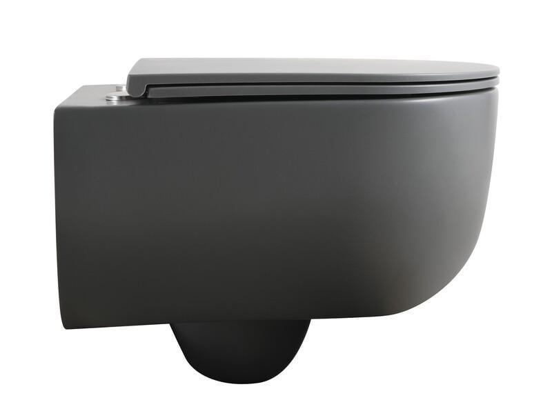 Унитаз подвесной MIXXUS Premium TOPPER-0303-R безобедочный 495x370 мм Графит (OL-MP6657) - фото 4