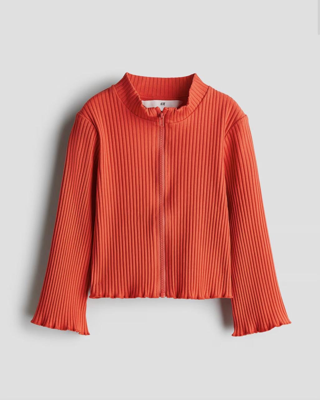 Кардиган для дівчинки в рубчик H&M 134-140 см 8-10 років Червоний