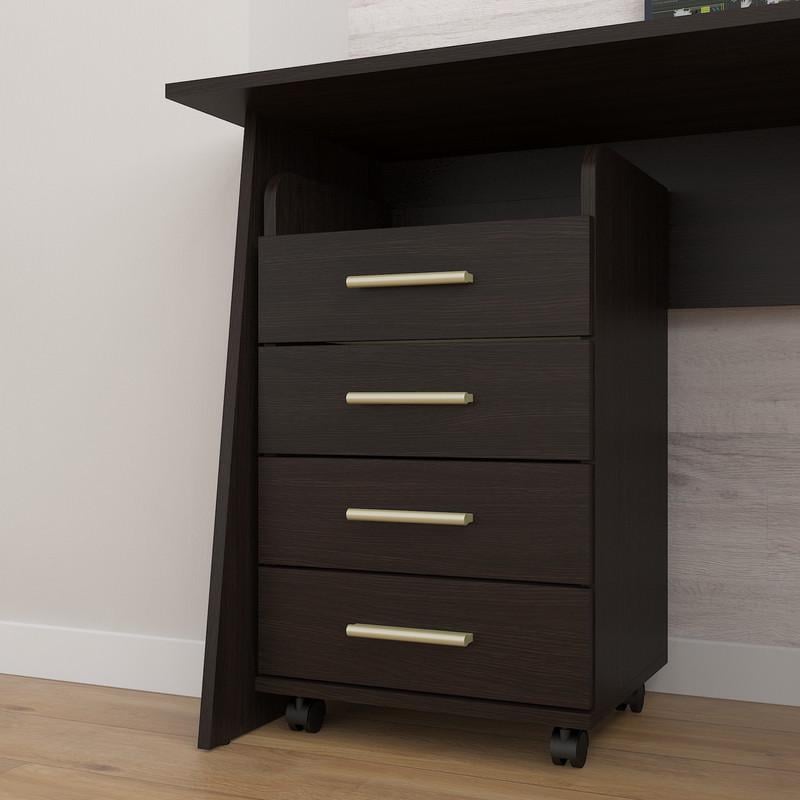 Тумба универсальная на роликах с ящиками 660х400х350 мм Венге (A-36)