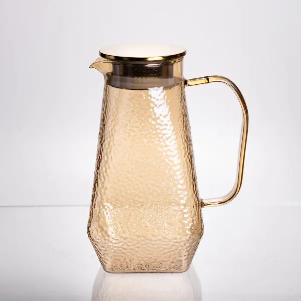 Набір глечик зі склянками фактурні 1,8/0,2 л Бурштиновий - фото 3