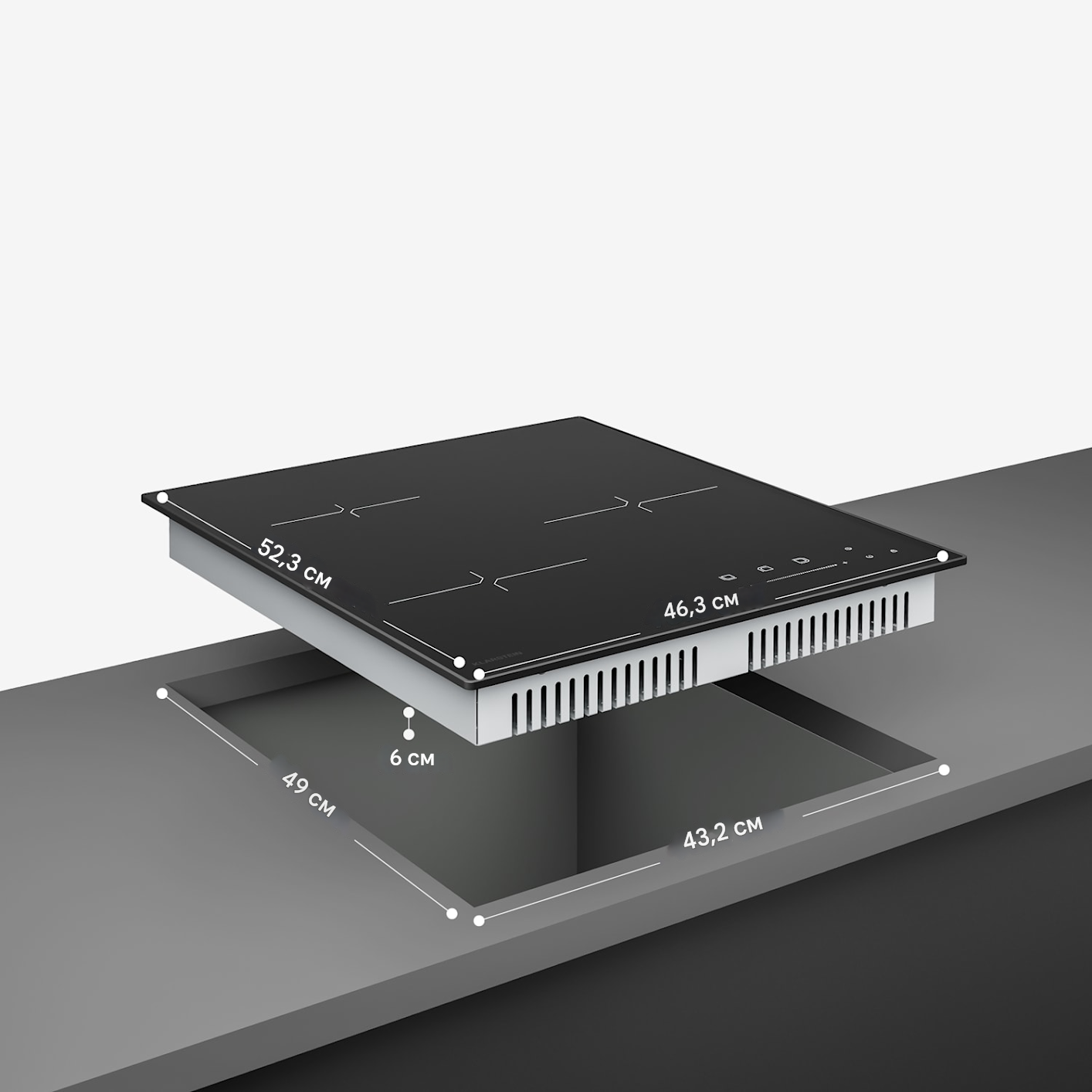 Варильна поверхня індукційна KLARSTEIN Velaire 45 см 3 конфорки (10047414) - фото 7 Варильна поверхня індукційна KLARSTEIN Velaire 45 см 3 конфорки (10047414) - фото 7