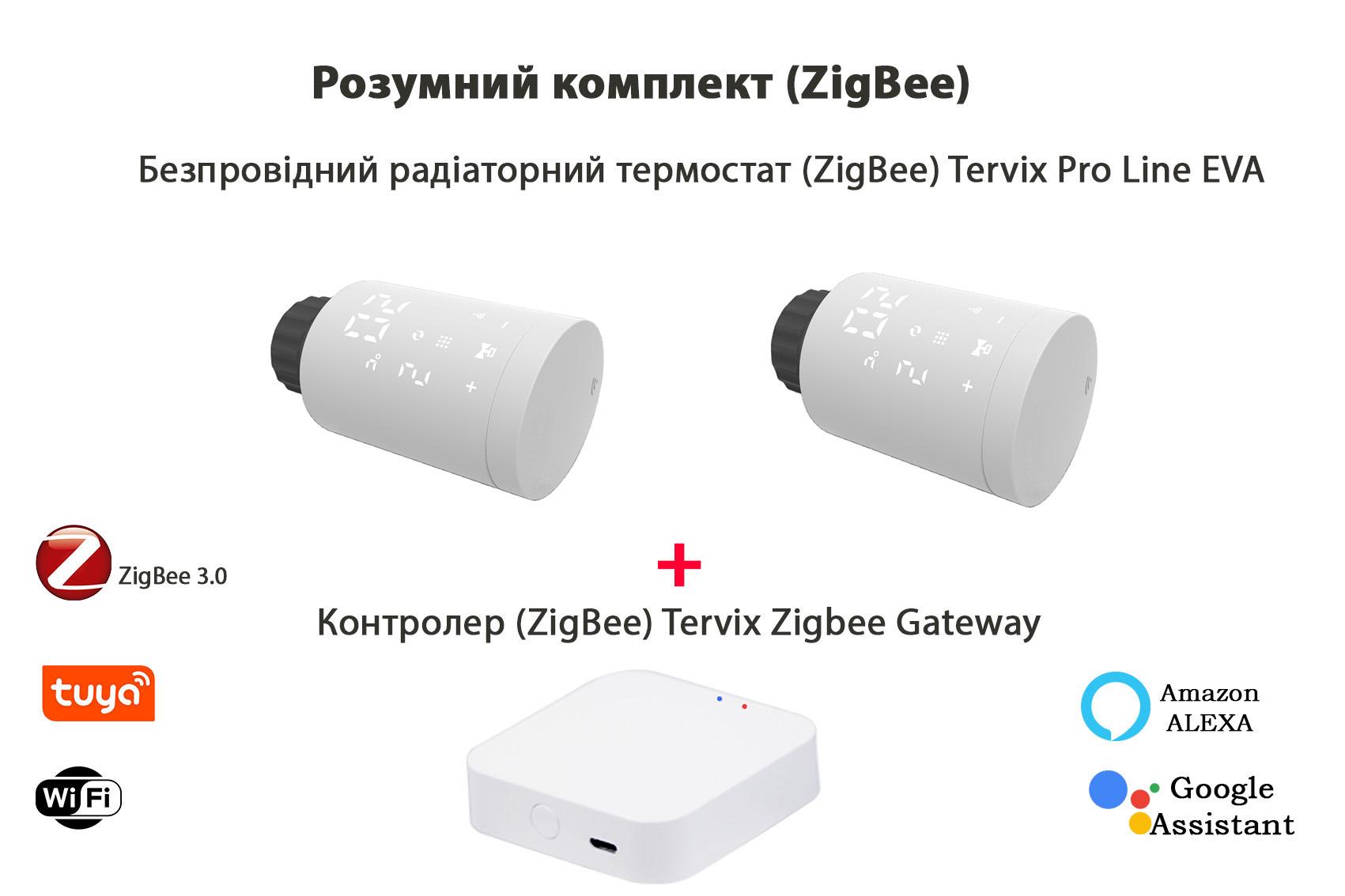 Комплект Tervix Pro Line EVA2 2 шт + контролер Tervix ZigBee Gateway (2287312) - фото 2