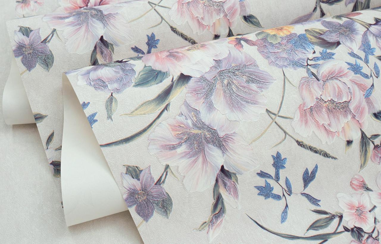 Обои флизелиновые SINTRA Flora 448342 декор винил горячего тиснения 1,06х10,05 м Разноцветный