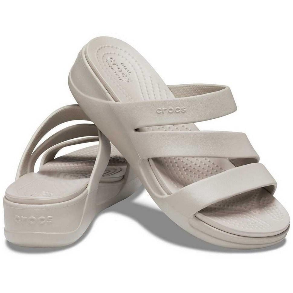 Шльопанці жіночі утеплені Crocs Monterey Wedge Ladies Sandals р. 40-41 Сірий (10070)