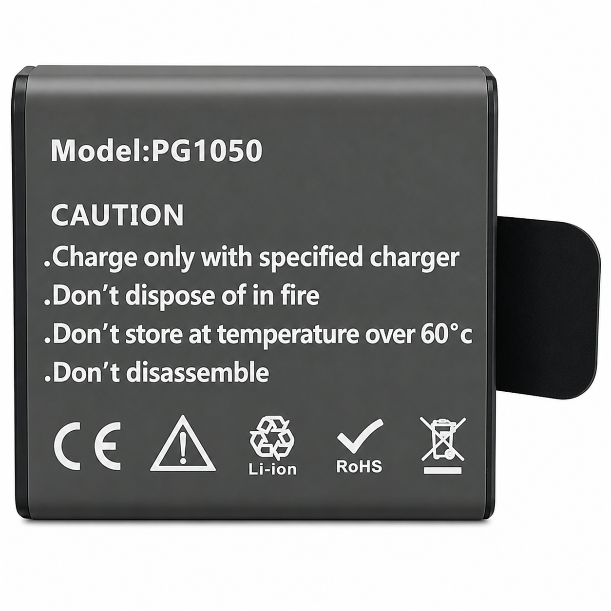 Аккумулятор PG1050 1050mAh 3,7V для экшн-камер (1016-258-00) Аккумулятор PG1050 1050mAh 3,7V для экшн-камер (1016-258-00)