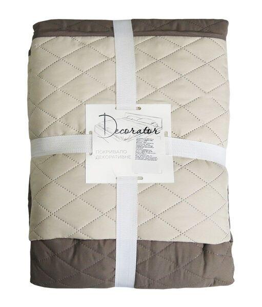 Покривало двостороннє Decorator Ромб 17 0808/12 1403 210x215 см Капучино/Бежевий (2020727) - фото 4 Покривало двостороннє Decorator Ромб 17 0808/12 1403 210x215 см Капучино/Бежевий (2020727) - фото 4