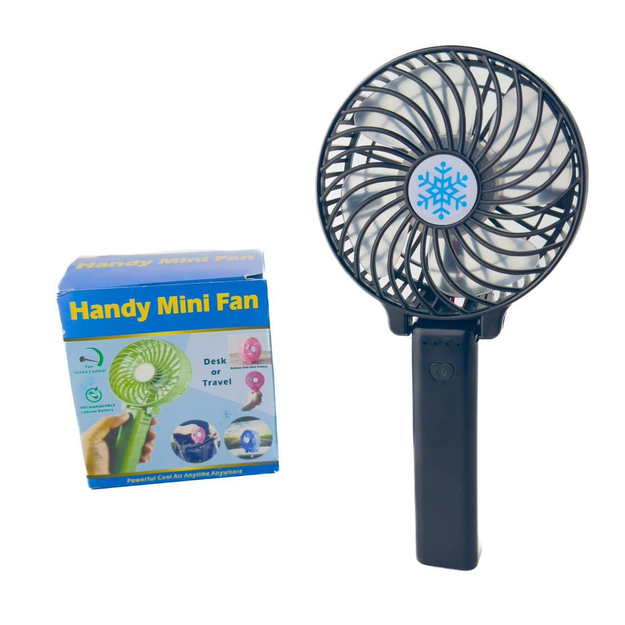 Вентилятор портативний Handy Mini Fan d 10 см Чорний (23093343) - фото 4