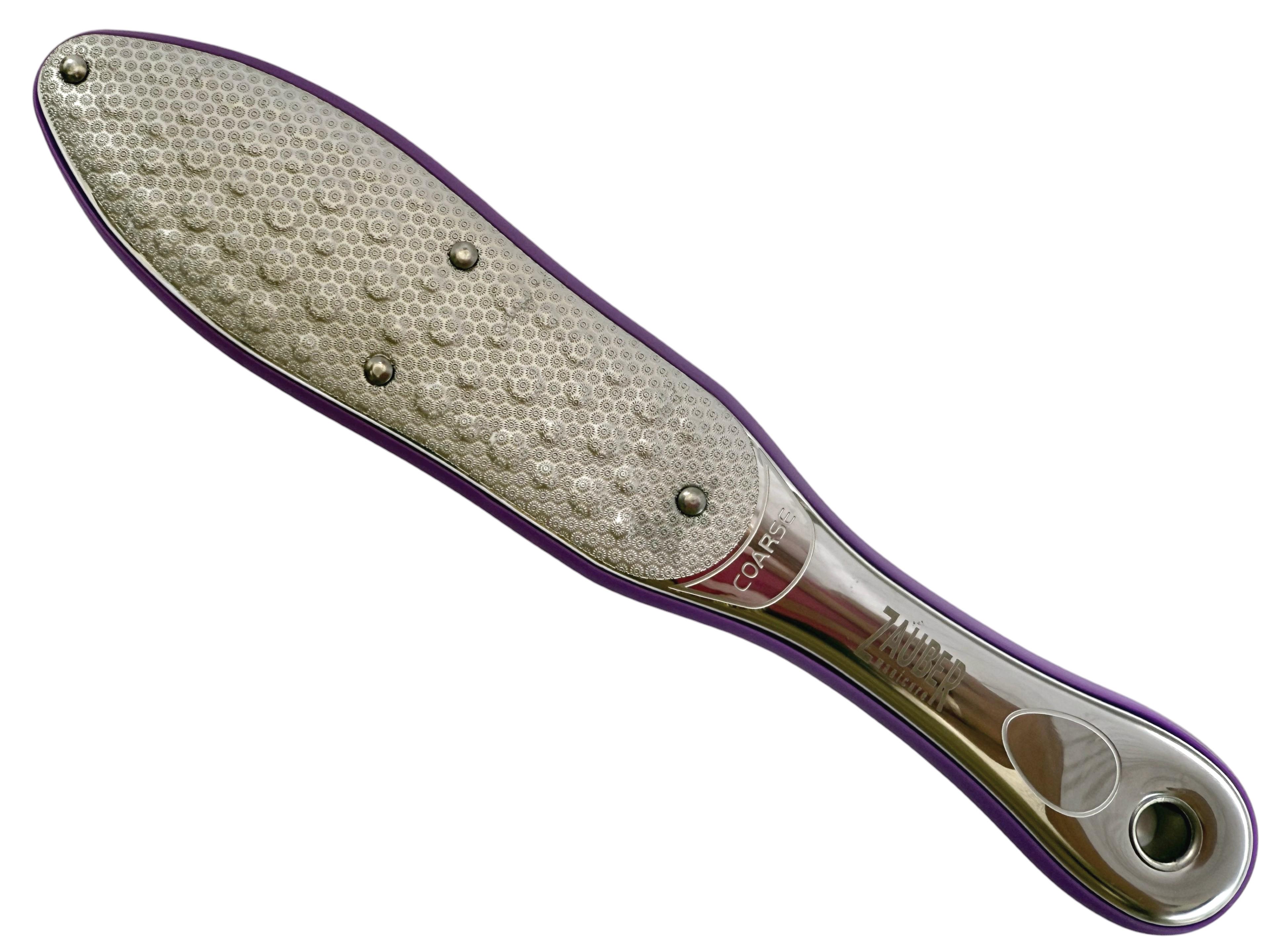 Терка для п'ят лазерна двостороння Zauber-manicure 04-043B металева Фіолетовий (27689695)