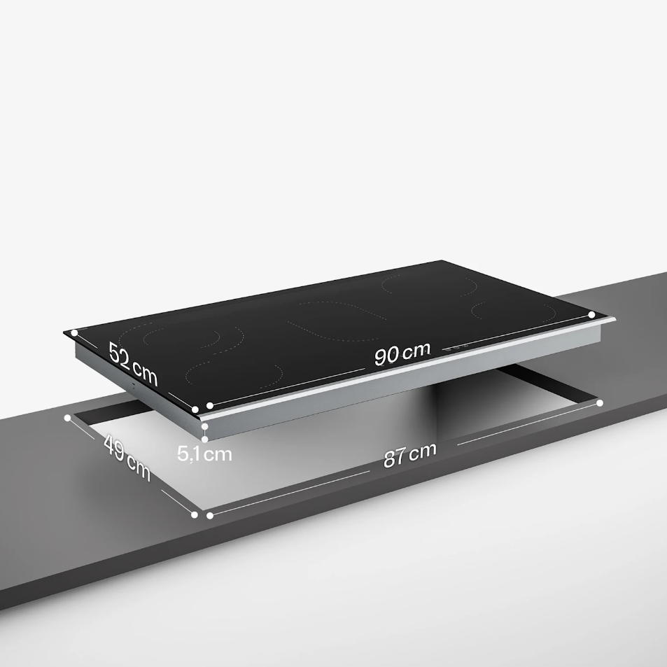 Стеклокерамическая варочная панель Klarstein VeroSteel 90 см варочная плита 8400 Вт (10047183) - фото 3