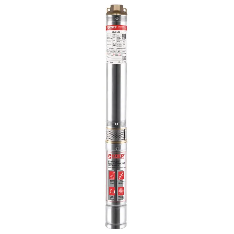 Насос скважинный центробежный KOER 2.5SDM 1,5/24+20M 1" (KP3162)