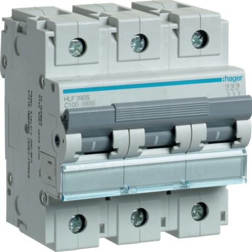 Автоматический выключатель Hager HLF390S С 3p 100А (28683902)