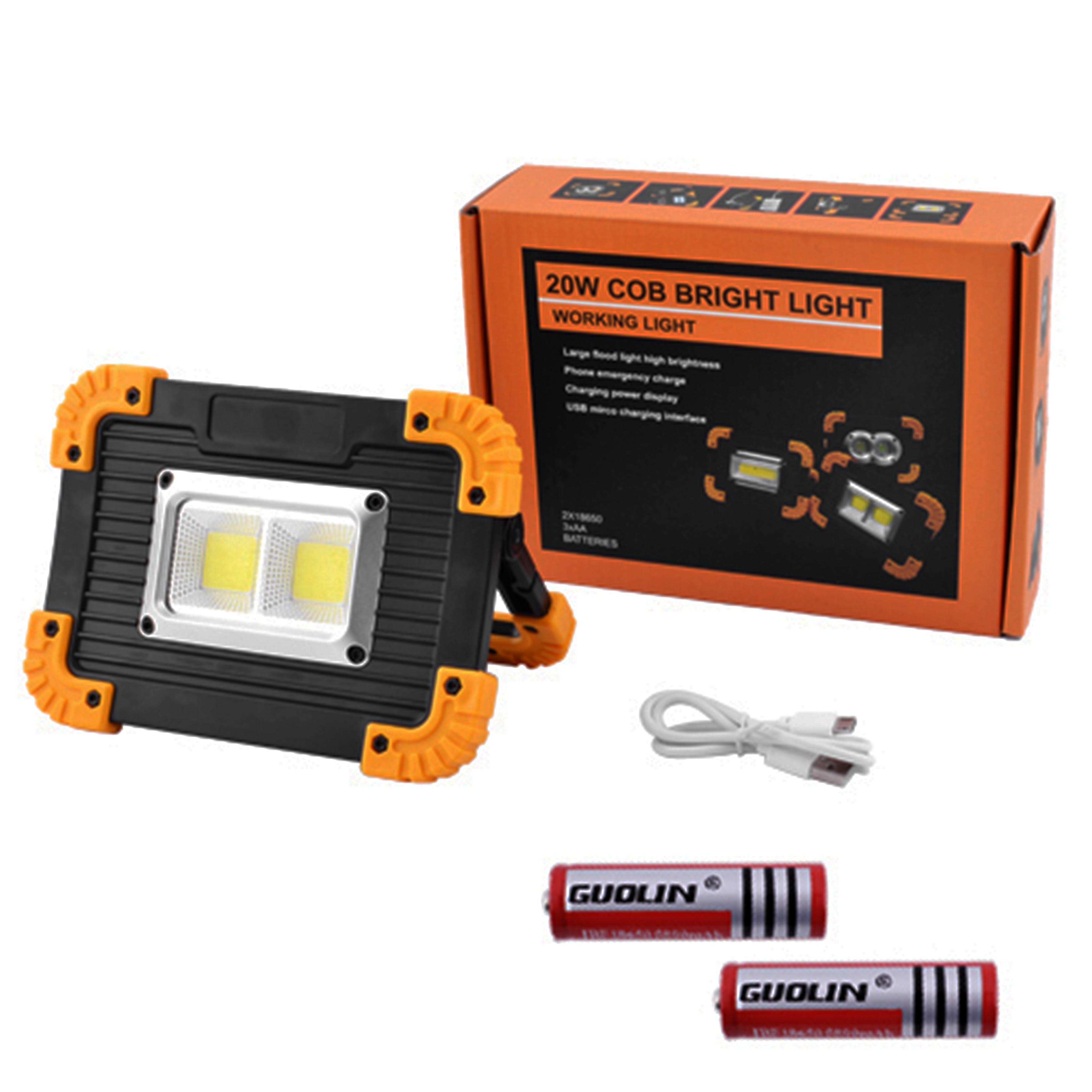 Прожектор світлодіодний L812-20W-2COB+1W Power Bank 2x18650/3xAA ЗУ microUSB (3102) - фото 3 Прожектор світлодіодний L812-20W-2COB+1W Power Bank 2x18650/3xAA ЗУ microUSB (3102) - фото 3