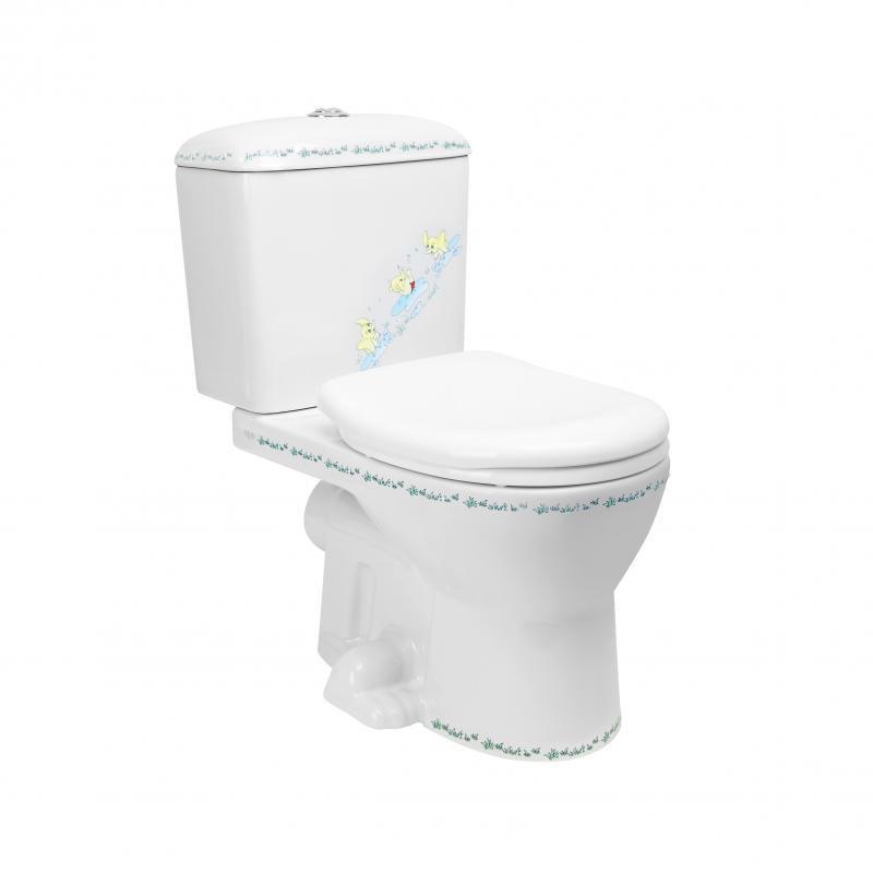 Унитаз-компакт Q-tap Baby Rimless детский с сиденьем Soft Close QT2322C229PEWD