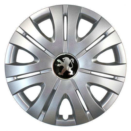 Автомобильные колпаки SKS 408 R16 с логотипом Peugeot 4 шт. Серебристый