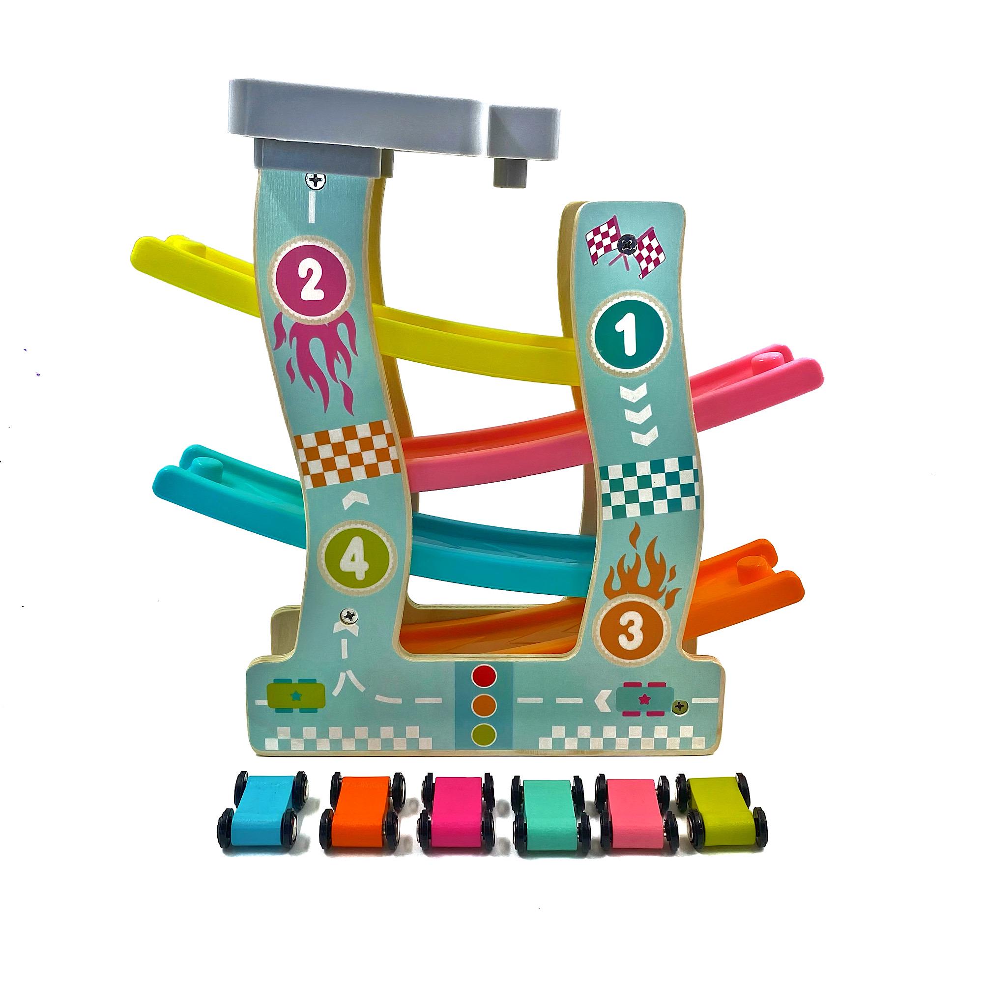 Авто трек Jia Yue Toys Игровой набор с 5 машинками в комплекте Разноцветный (06097)