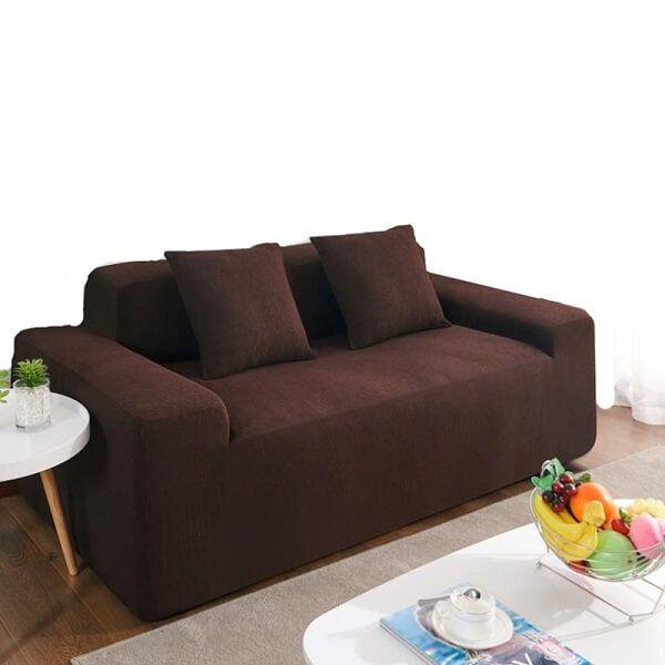 Чехол для трехместного дивана Slavich стрейч-жаккард 195х230 см Коричневый (24088914)
