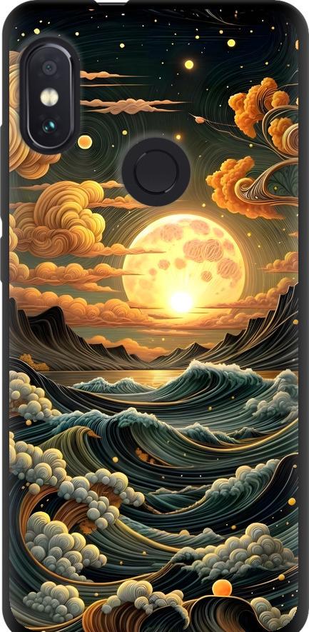 Чехол на Xiaomi Redmi Note 5 Арт волны (6332b-1516-42517)