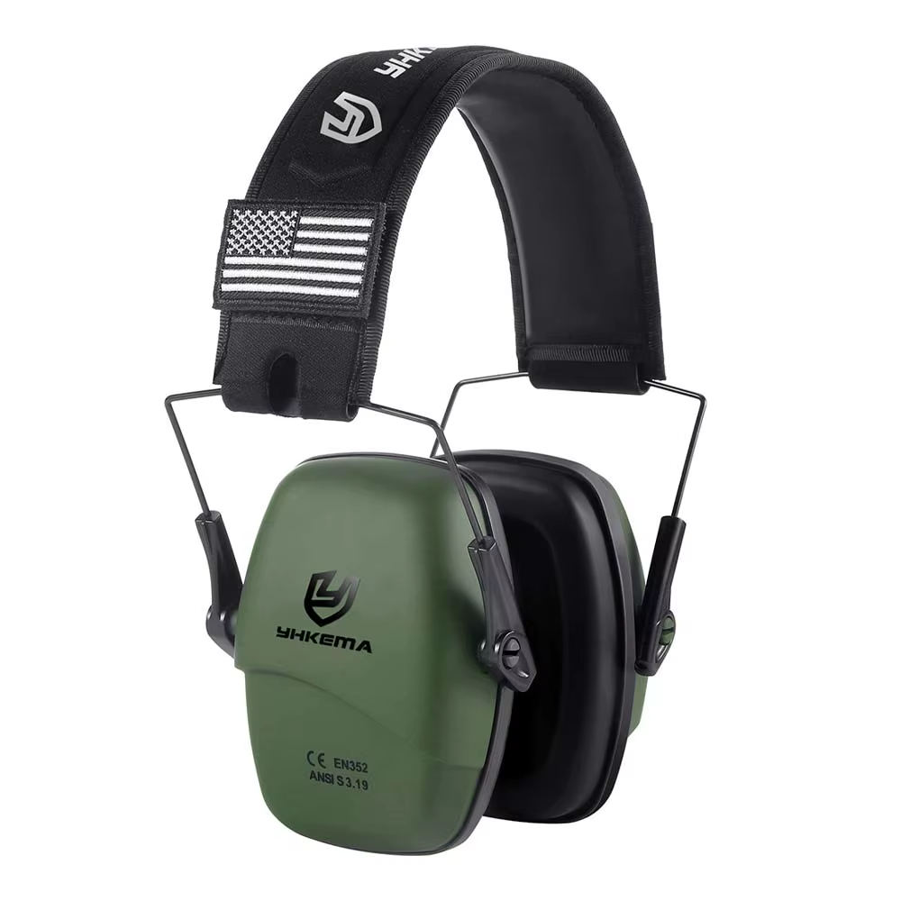 Наушники защитные для стрельбы Yhkema NRR 25dB с шумопоглощением Зеленый