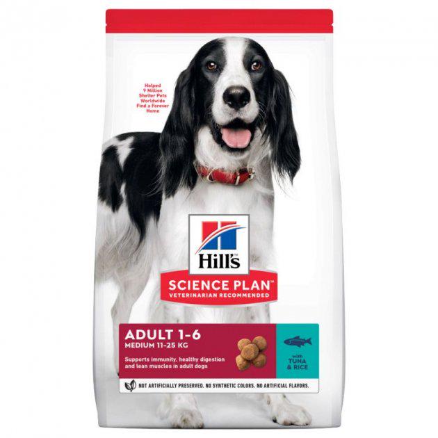 Корм сухой Hill's Science Plan Canine Medium Breed Tuna&Rice с тунцом для собак средних пород 12 кг (052742926902)