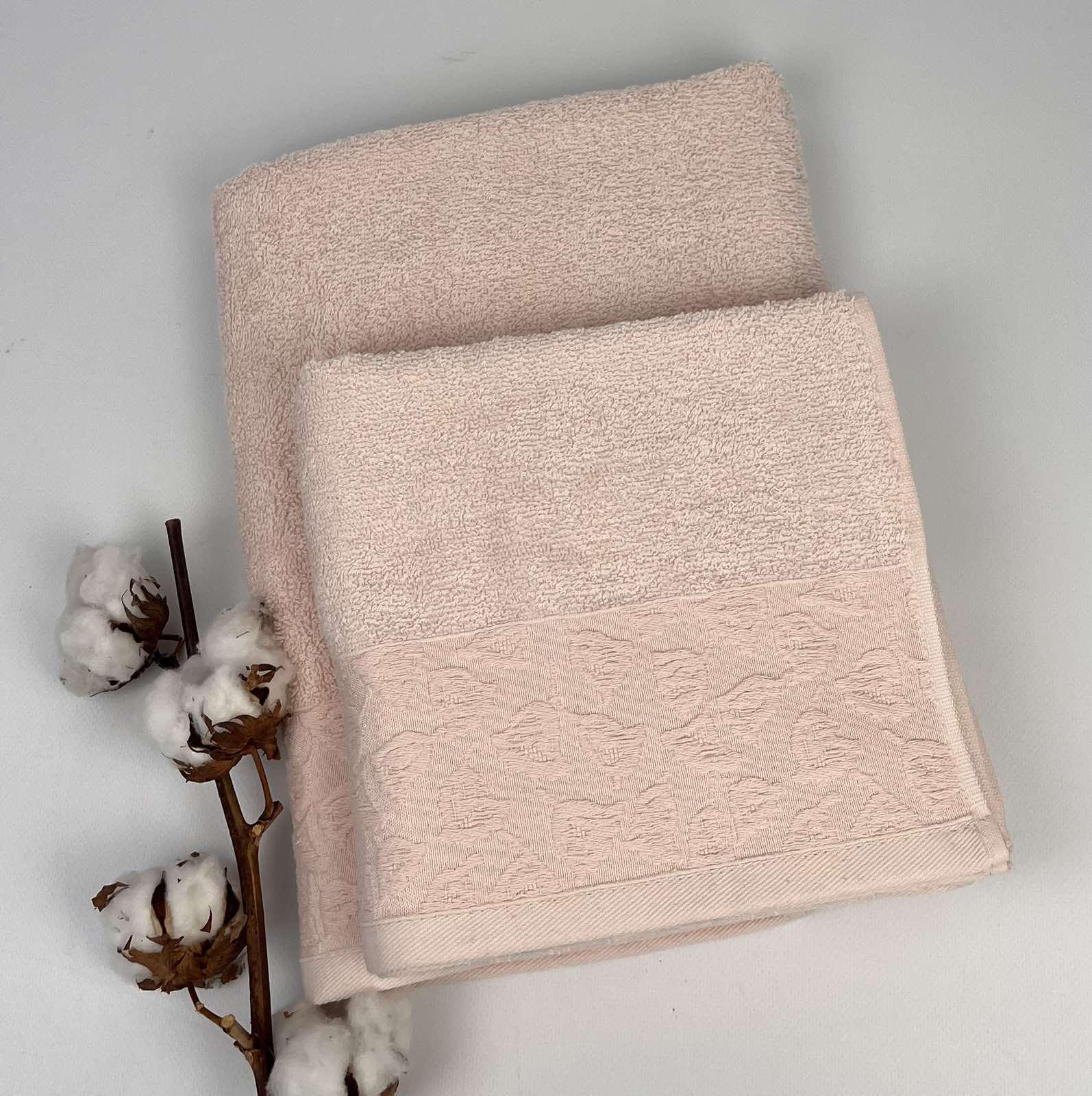 Набір рушників Altinbasak Penye Berra 2 шт. Пудровий (CN28577) - фото 1 Набір рушників Altinbasak Penye Berra 2 шт. Пудровий (CN28577) - фото 1