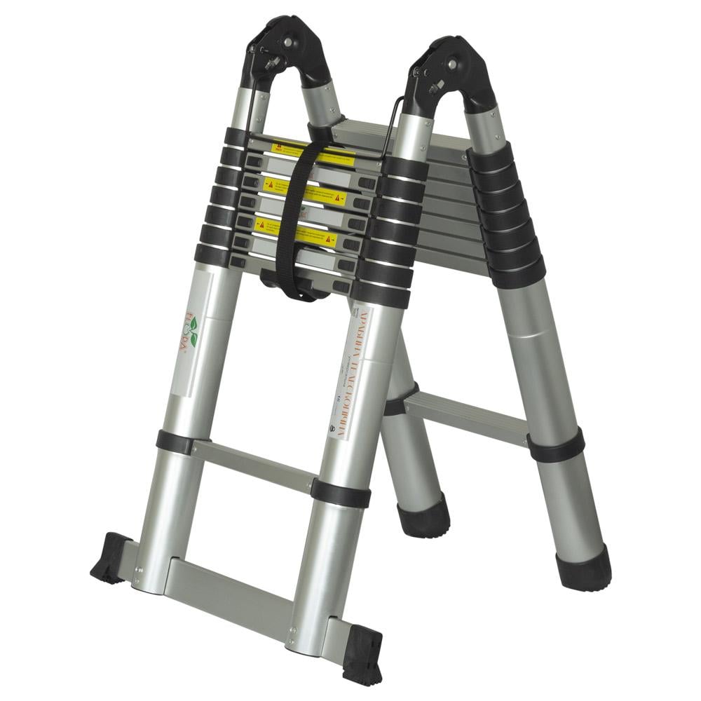 Лестница телескопическая универсальная Flora 16 ступеней 5 м (5033434)