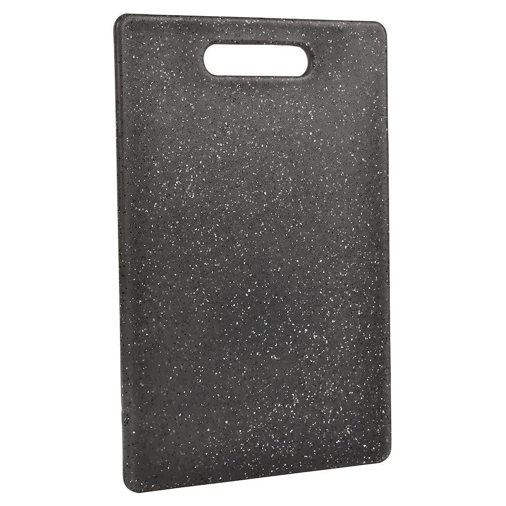 Доска разделочная кухонная Stenson Мармур пластик 30x20x0,8 см Black (R82604)