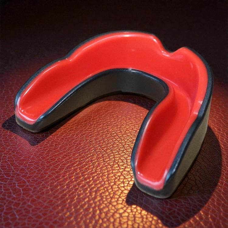 Капа ММА з термопластика GDragon Чорно-червоний (1_3_L_4) - фото 11