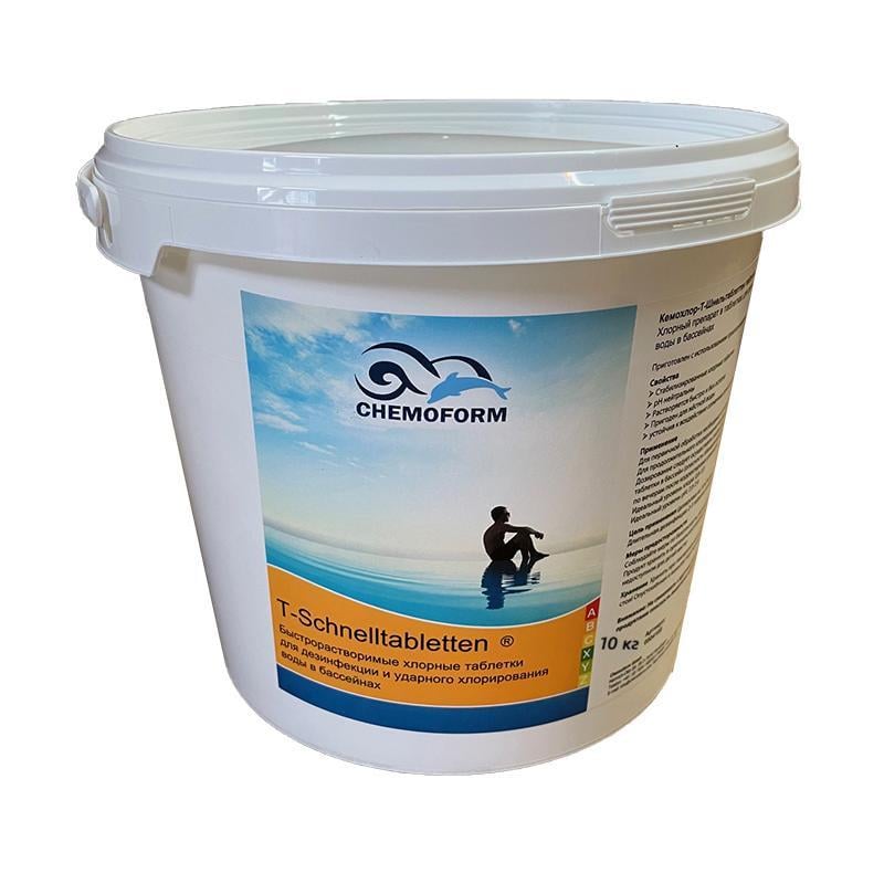 Хлорпрепарат для ударного хлорирования Chemochlor-T-Schnelltabletten таблетки 20 г 10 кг (0504110) Хлорпрепарат для ударного хлорирования Chemochlor-T-Schnelltabletten таблетки 20 г 10 кг (0504110)