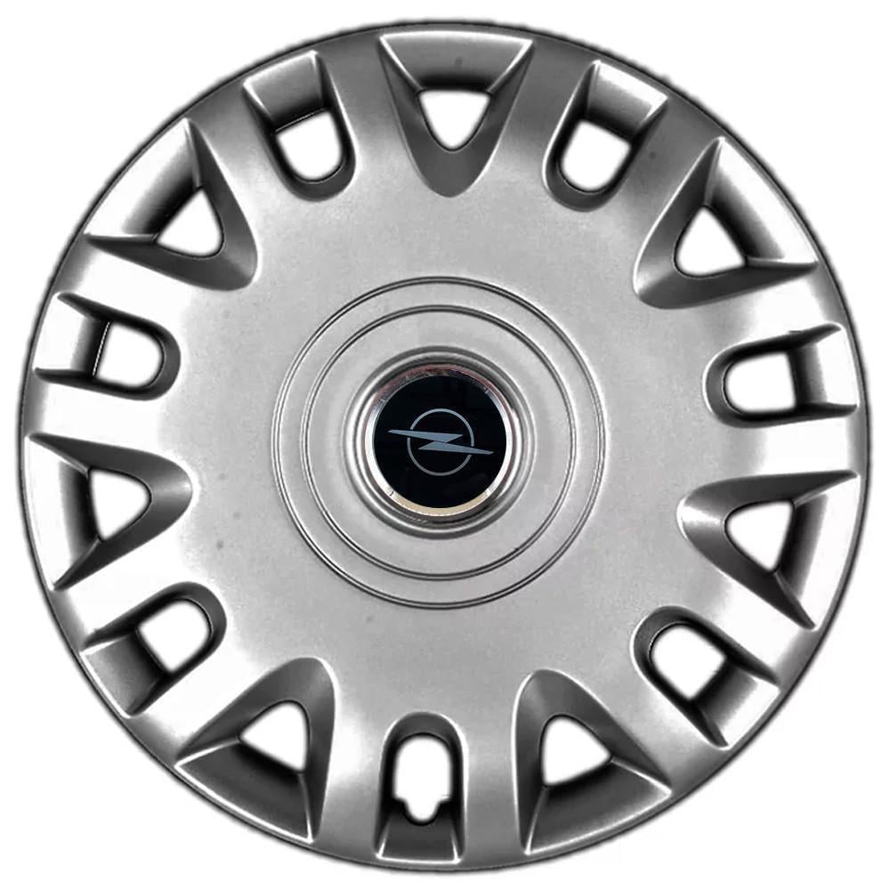 Колпаки автомобильные модельные  SJS 333 с логотипом Opel R15 NEW 4 шт. Серебрянный