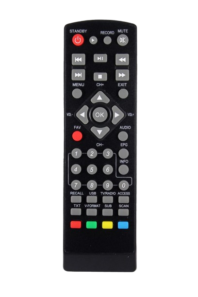 Пульт для DVB-T2 тюнера Romsat T2020 (1676)