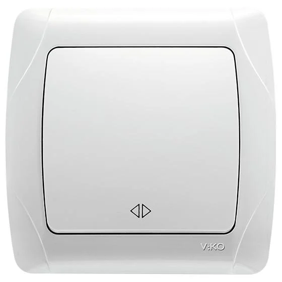 Выключатель одноклавишный Viko Carmen реверсивный Белый (90561031)