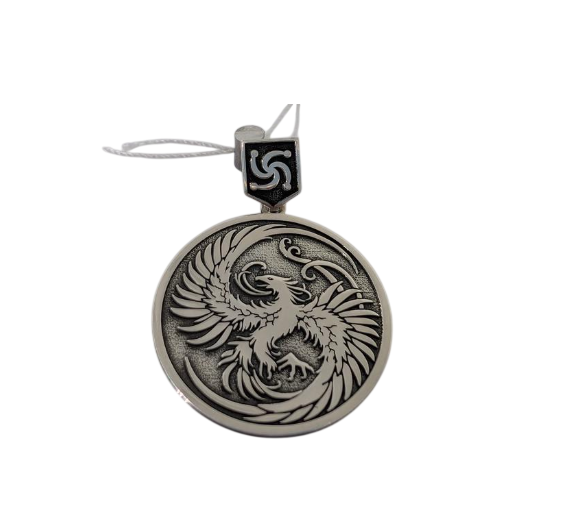 Кулон оберег Феникс серебро 925 пробы 2,5 см (2960612258)