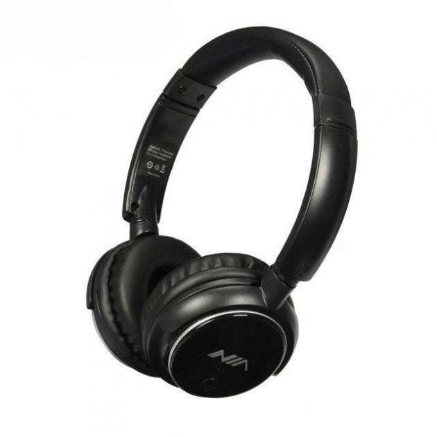 Наушники стерео NIA Q1 с МР3 и Bluetooth беспроводные Black (SM0150)