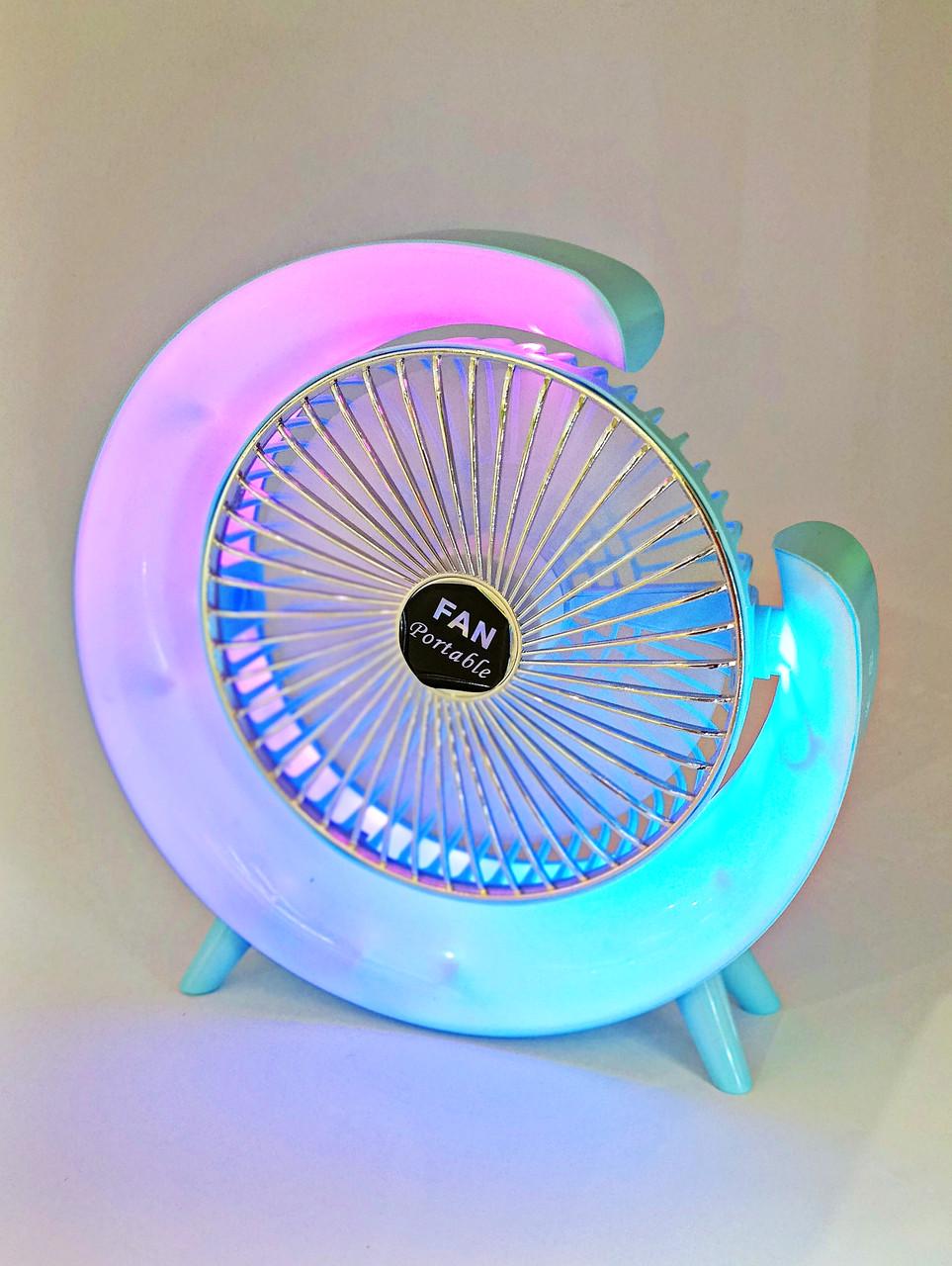 Вентилятор нічник на акумуляторі Зелений - фото 7