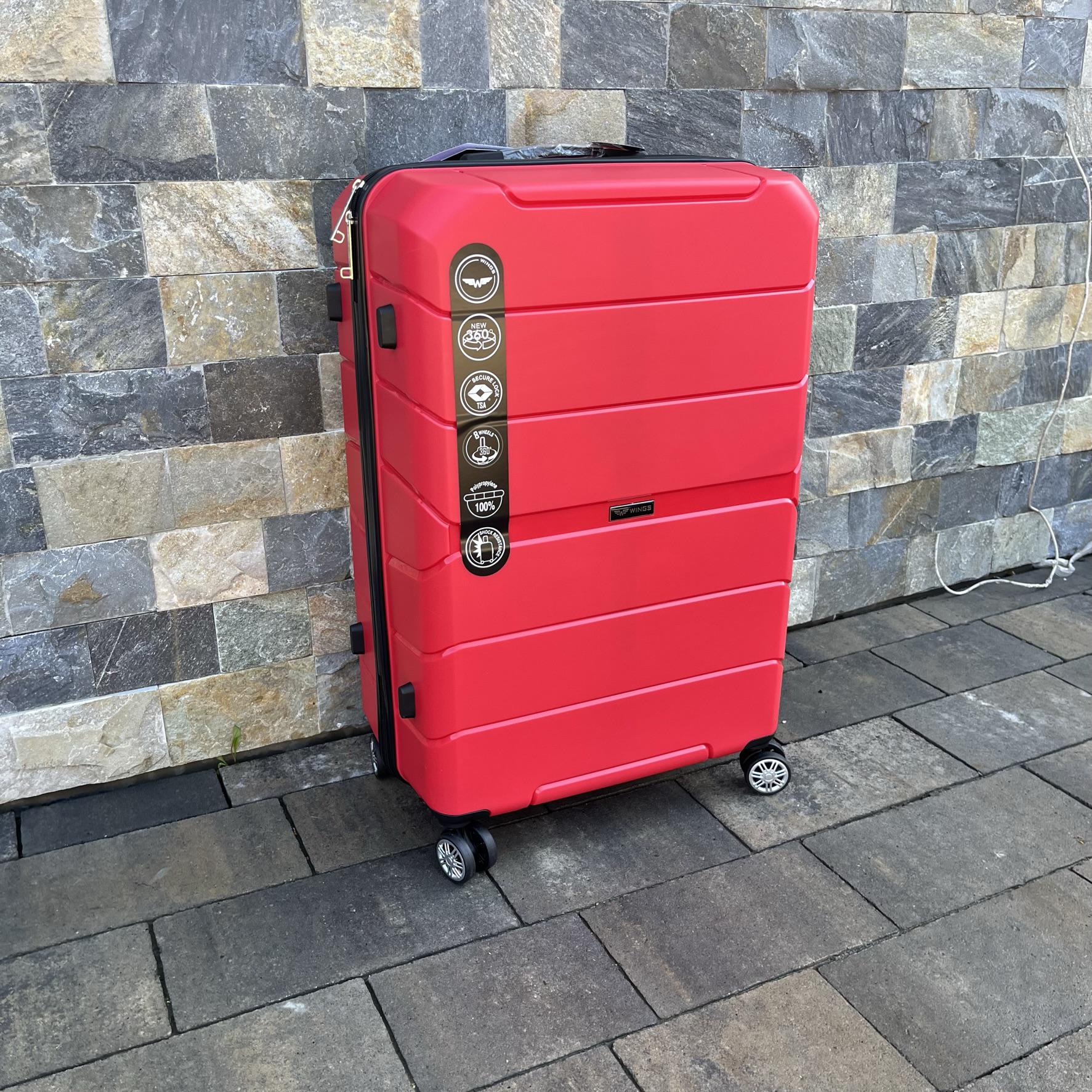 Валіза дорожня з поліпропілену Wings PP05 L Червоний (10421690) - фото 3 Валіза дорожня з поліпропілену Wings PP05 L Червоний (10421690) - фото 3