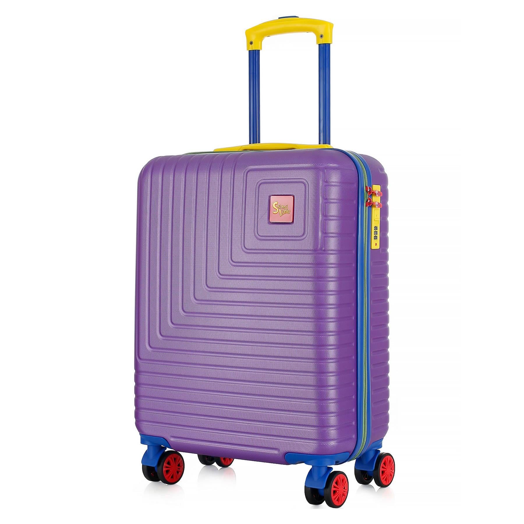 Чемодан маленький SEMI LINE T5940-1 ABS-пластик 20 дюймов 41 л для ручной клади Фиолетовый