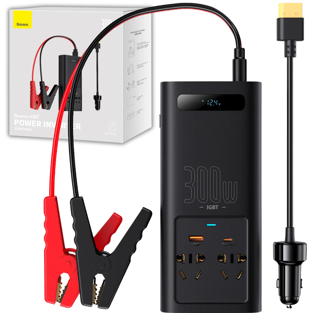 Автомобільний інвертор BASEUS IGBT Inverter 12/220V 300 Вт (CGNB010101) Автомобільний інвертор BASEUS IGBT Inverter 12/220V 300 Вт (CGNB010101)