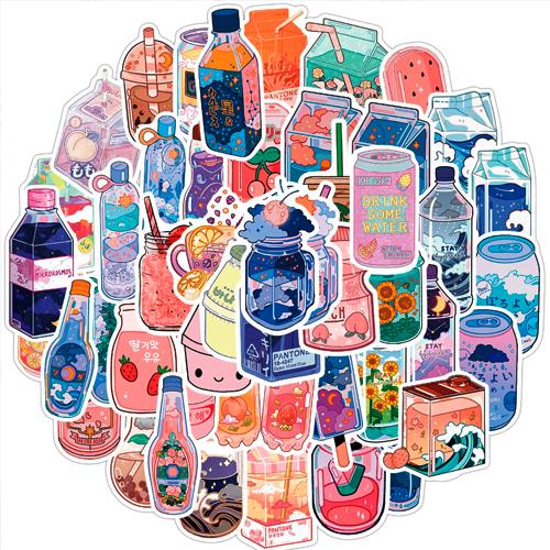 Набор наклеек Напитки Beverages 50 шт. (3209)