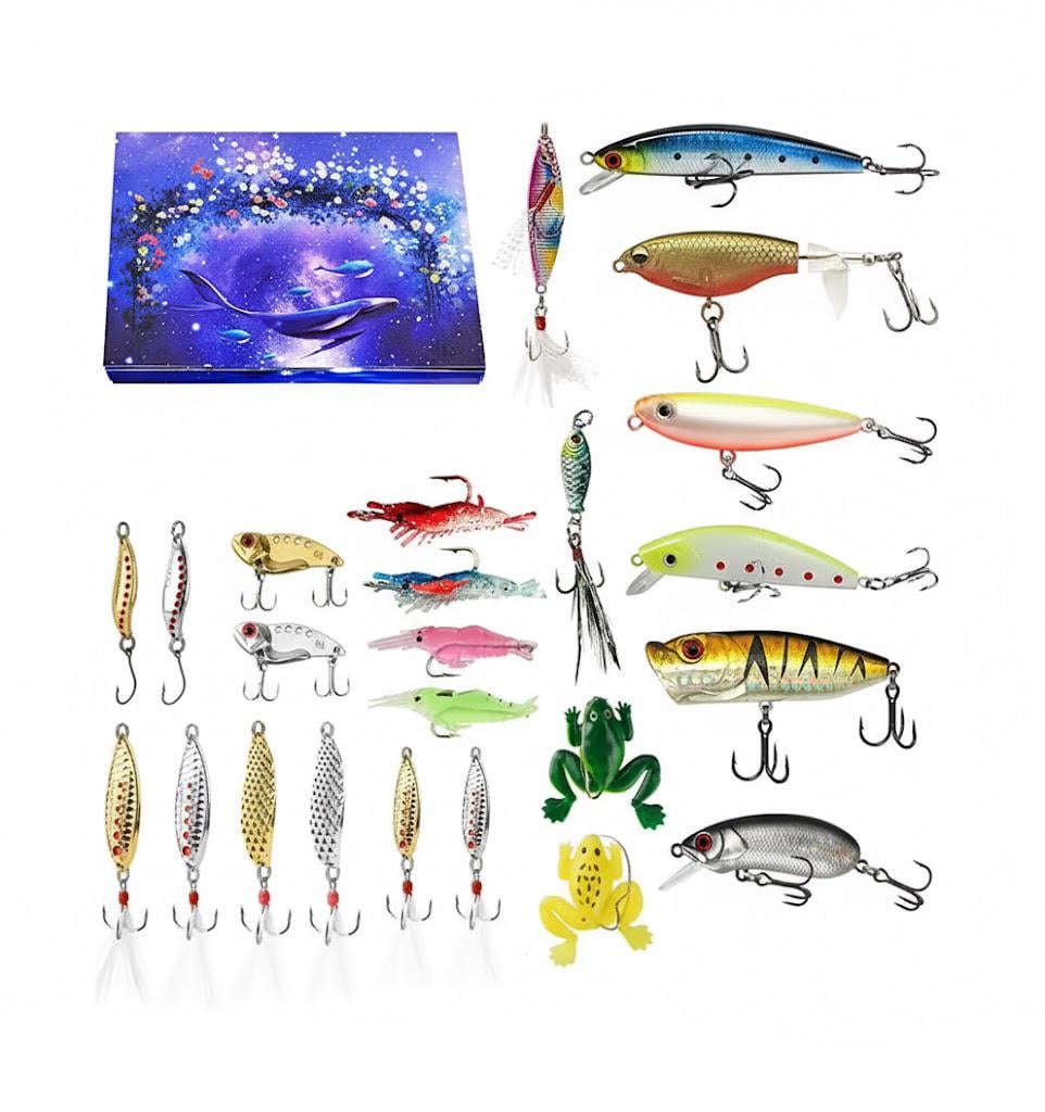 Набор приманок для рыбалки и адвент-календарь на 24 дня (31912477)